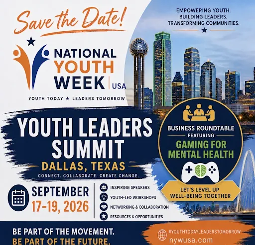 Youth Leaders Summit — Save the Date flyer, Dallas, Texas, September 17–19, 2026