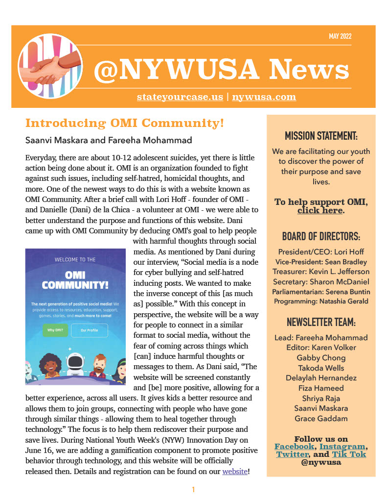 May Newsletter 2022